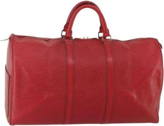 Louis Vuitton Pre-owned Boston Bag - Dames - Vintage Weekendtas - Rood - ONE Size - Leer - Vintage