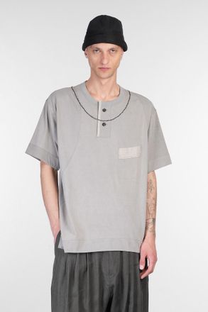 Tシャツ・カットソー ZIGGY CHEN Men T Shirts L0M251020602 Grey Ziggy Chen printed T-shirt - men - Cotton - 46 - Grey from