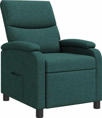 vidaXL Recliner Verde Oscuro Tela Vidaxl