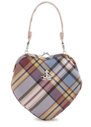 Vivienne Westwood Belle Heart Checked Nubuck top Handle bag - Multicoloured - One Size