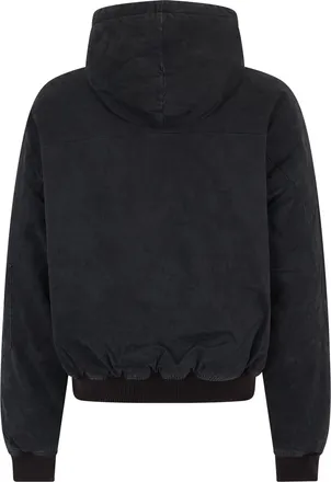 Represent Mens Hooded Bomber Jacket Grey Cotton