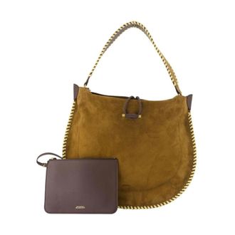 Isabel Marant Oskan Hobo Soft Bag - Dames - Tassen - Groen - Maat: ONE Size Leer