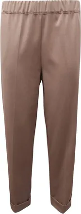 D.exterior Broeken, Dames, Beige, M, Polyester, Flanella Tecnica Pant