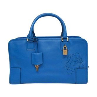 Loewe Pre-owned Amazona 36 Limited Edition Handtas - Dames - Vintage Handtas - Blauw - ONE Size - Leer - Vintage
