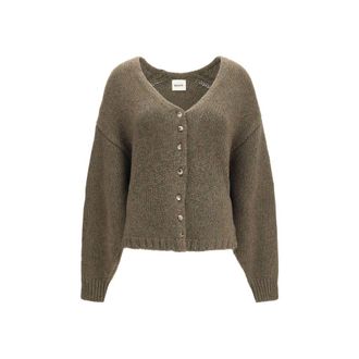 Khaite Bicolor Cashmere Womens Cardigan