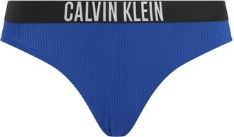 Calvin Klein Womens Bikini Bottoms with Logo Waistband, Blue (Patch of Blue), M