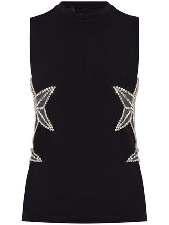 Dsquared2 Top verfraaid met kristallen - Zwart