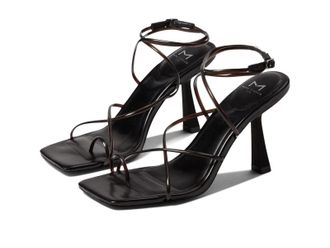 Marc Fisher Dariana Sandals Womens Black Ankle Strap Flared Heel RHS6173