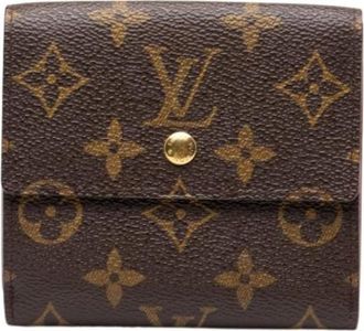 Louis Vuitton Pre-owned Elise Portemonnee - Dames - Pre-owned - Bruin - Maat: ONE Size Zijde