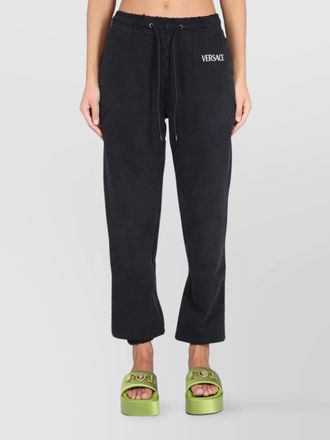 Versace cotton logo-print jogging trousers