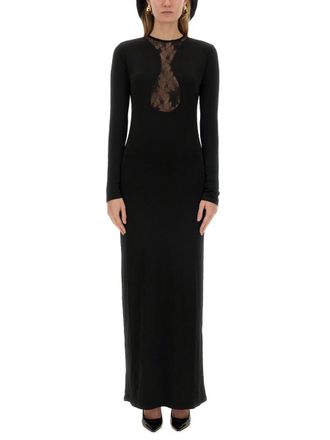 NINA RICCI◆ニナリッチ BIAIS LONG DRESS サテン マキシ ワンピ Biais Long Dress In Purple - Nina Ricci
