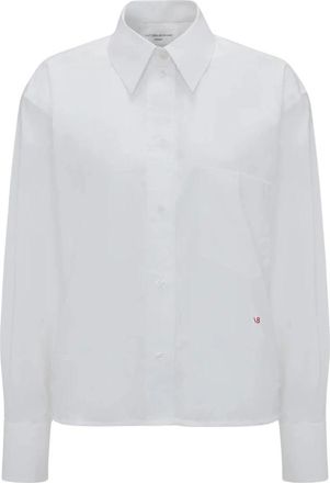 Victoria Beckham Dames, Blouses & Shirts, Wit, Maat: 3XS Katoen