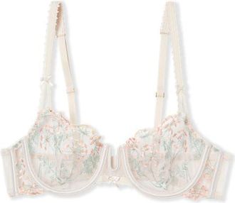 Etam Infusion N*9 Embroidered Underwire Balconette Bra in Multicolore at Nordstrom, Size 34C