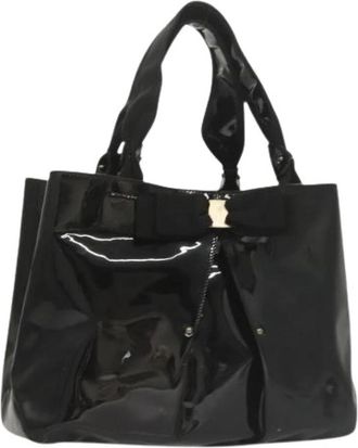 Ferragamo Pre-owned Leren Handtas - Dames - Vintage Handtas - Zwart - ONE Size - Leer - Vintage