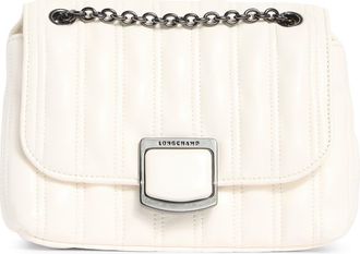 Longchamp Brioche Small Leather Shoulder Bag in Ivory at Nordstrom Rack