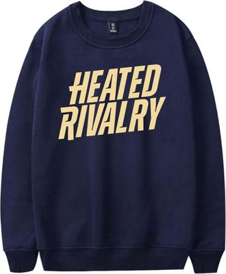Generic Heated Rivalry Logo Merch Sweatshirt Unisex Casual Crewneck Long Sleeve Pullover Clothes (XXL,Navy)