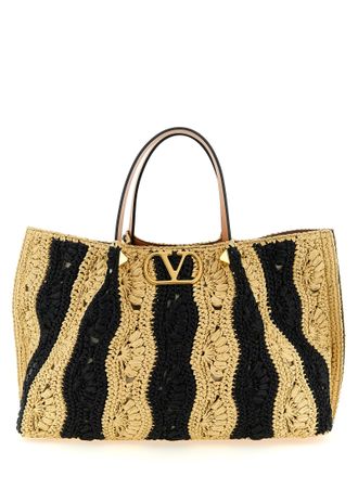 Valentino Garavani Beige Viscose Womens Handbag