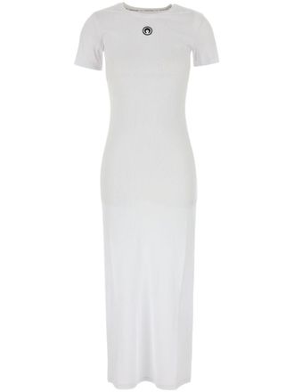Marine Serre Maxi-jurk met borduurwerk - Wit
