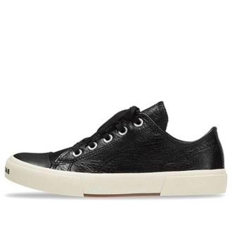 Balenciaga (WMNS) Balenciaga Paris Low Top Sneakers Black Leather and White Rubber 688757W3RCB1090