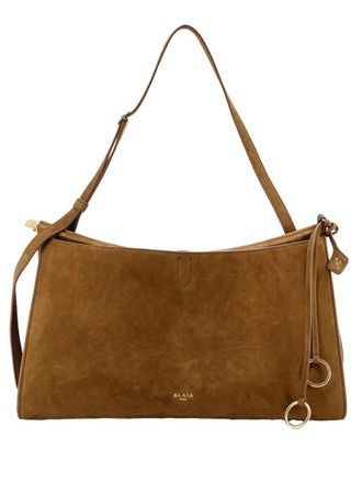 Alaia Brown Le Click Large Shoulder Bag