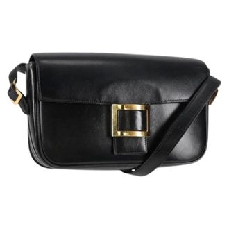 Herm&egrave;s Pre-owned Vintage Schoudertas - Dames - Pre-owned - Zwart - Maat: ONE Size Leer