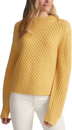 Lafayette 148 New York Textured Stitch Drop Shoulder Wool & Cashmere-Blend Sweater