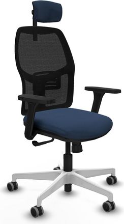 Piqueras y Crespo Sedia Da Ufficio Piqueras Y Crespo Alfera Blu Navy Base Bianca