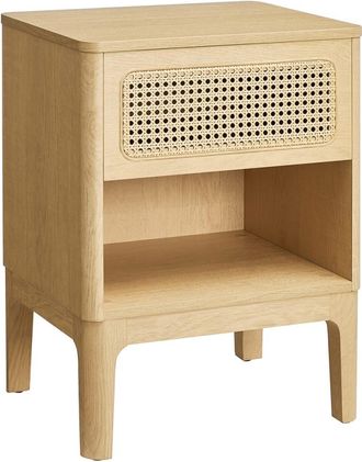 Vasagle Mesita de noche de 40 x 45 x 60 cm de color natural