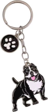 Generic Black Pocket Bully Bulldog Dog Lover Gift Dogs Metal Enamel Gold Silver 3D Decorative Keyring Bag Charm Key Ring Chain Keychain Personalised Clip Name