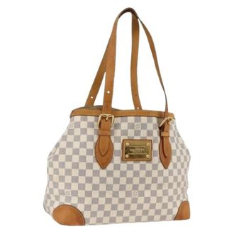 Louis Vuitton Pre-owned Handbags, female, White, Size: ONE SIZE Pre-owned Vintage Damier Azur Tote Bag