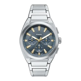 Fossil Everett Chronograaf Horloge - Heren - Accessoires - Grijs - Maat: ONE Size