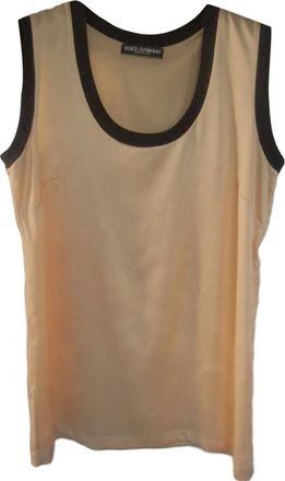 Dolce & Gabbana pale orange silk vest top Size XXS