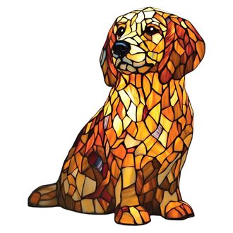 OEM L&aacute;mpara Acdanc Labrador Retriever: Luz Nocturna Con Forma De Perro, De Vidriera, L&aacute;mpara Led De Escritorio De Resina, Dise&ntilde;ada Para Amantes De Los Per