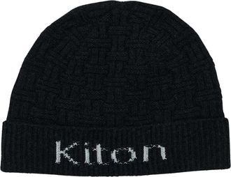 Kiton Cashmere Muts - Heren - Hoeden - Zwart - ONE Size - Kasjmier - Accessoires