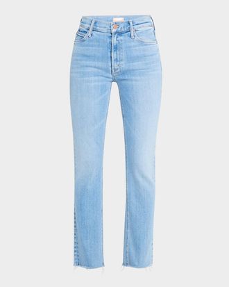 Mother The Mid-Rise Dazzler Ankle Fray Jeans