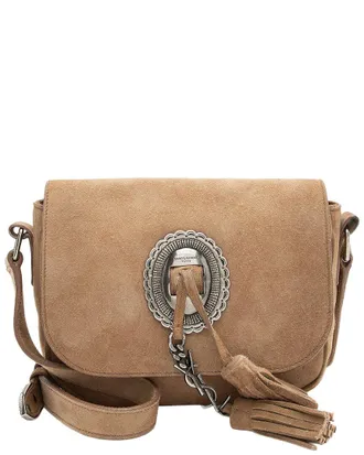 Saint Laurent Beige Suede Kim Crossbody (Authentic Pre-Loved)