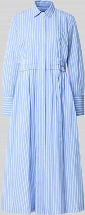 White Label Regular Fit Midikleid mit Umlegekragen in Blau, Gr&ouml;&szlig;e 34