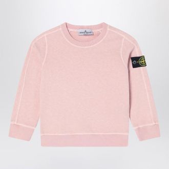 Stone Island PInk crew neck sweatshirt in cotton