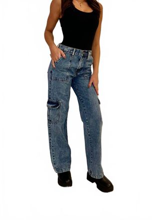 Hidden Jeans High Waist Dad Jeans In Medium Wash