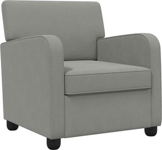 vidaXL Sill&oacute;n Gris Oscuro Terciopelo Vidaxl