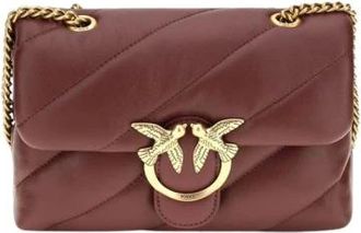 Pinko Bolso de hombro Love Birds de piel acolchada - Bags - Mujer - Rojo - ONE SIZE