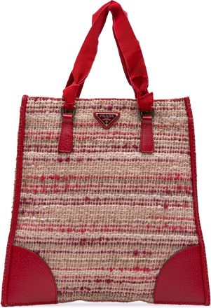 Prada Pre-owned Womens Classic Tote Bag - Tan Textile - One Size