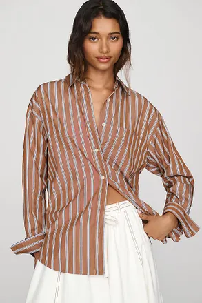 Citizens Of Humanity Thea 100% Cotton Boyfriend Shirt Top