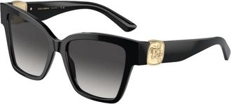 Dolce & Gabbana Zwart Grijs Zonnebril Dg 4470 - Dames - Zonnebrillen - Zwart - 54 MM - Accessoires