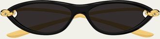 Bottega Veneta BV1390S Cat-Eye Plastic Sunglasses