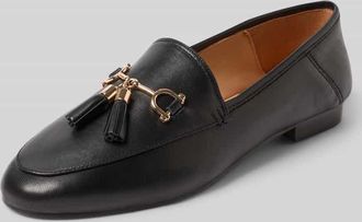 Inuovo Slipper aus echtem Leder mit Zierbesatz in Black, Gr&ouml;&szlig;e 37