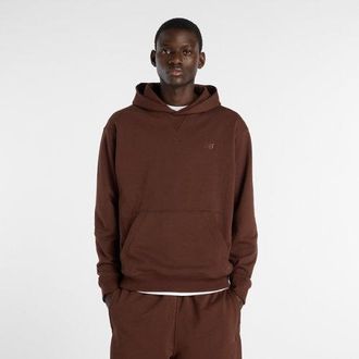 New Balance Uomo Athletics French Terry Hoodie in Marrone, Taglia 2XL