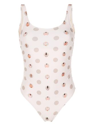 Amir Slama Costume intero con stampa grafica - Toni neutri