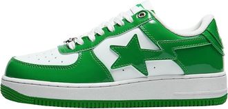 Generic Couple Casual whiteboard Shoes Fashionable Versatile Comfortable Shock Absorbing Outdoor Casual Sneakers (Green,7.5)