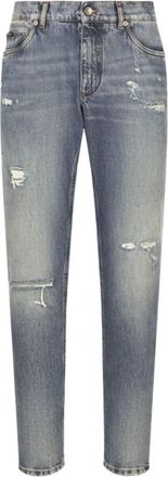 Dolce & Gabbana Denim Broek voor Heren - Heren - Slim Fit Jeans - Blauw - 3XL - Denim - Jeans